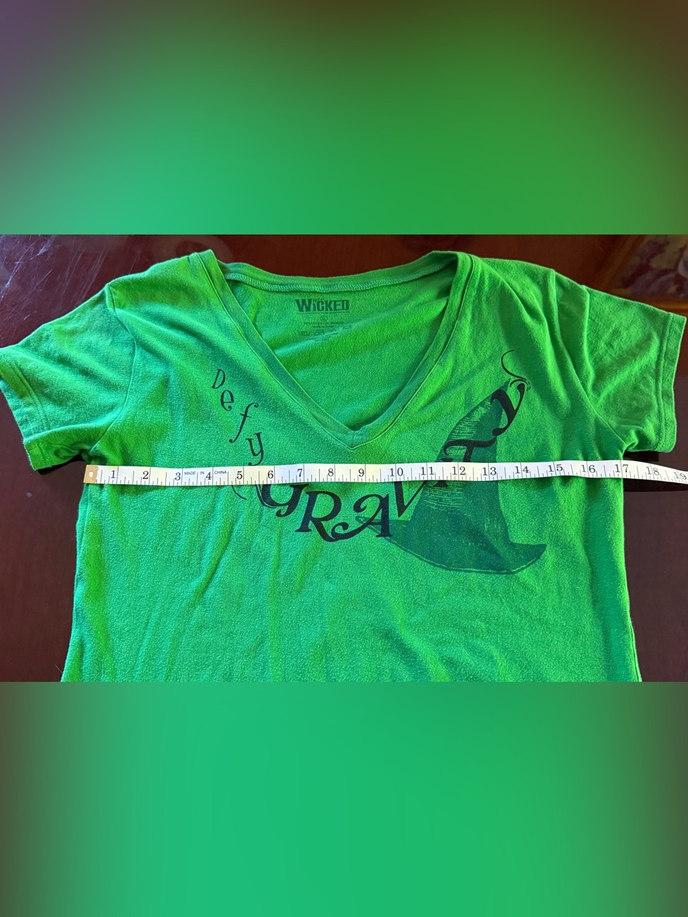 Wicked Women's Short Sleeve Green Tee size XL - Picture 5 of 7